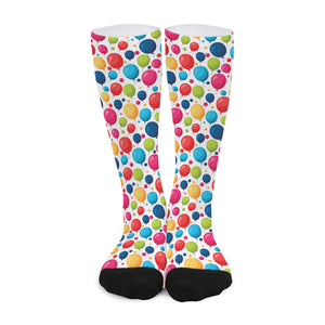 Cartoon Balloon Pattern Print Long Socks