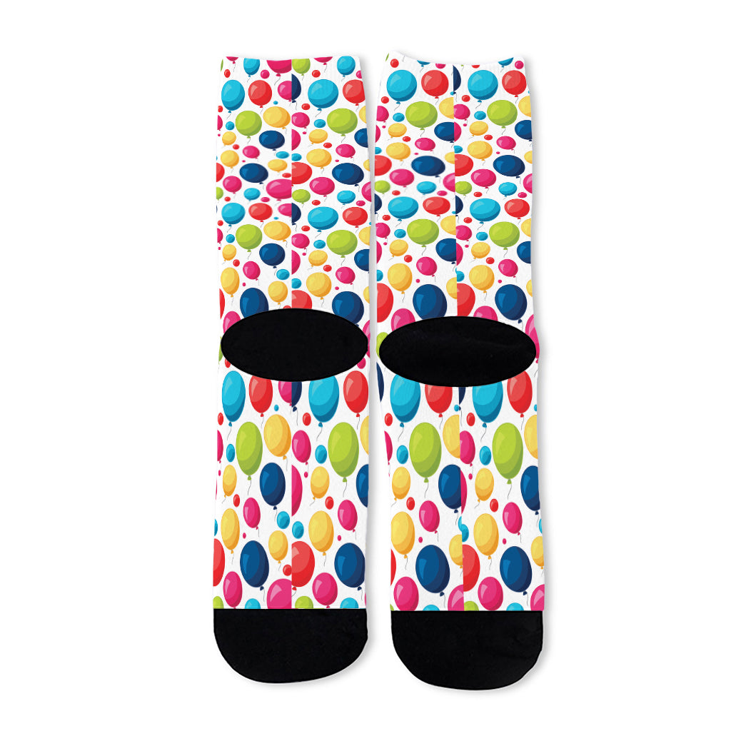 Cartoon Balloon Pattern Print Long Socks