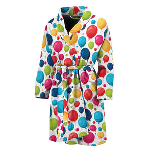 Cartoon Balloon Pattern Print Men's Bathrobe