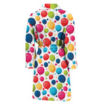 Cartoon Balloon Pattern Print Men's Bathrobe