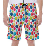 Cartoon Balloon Pattern Print Men's Beach Shorts