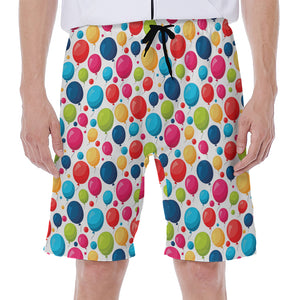 Cartoon Balloon Pattern Print Men's Beach Shorts