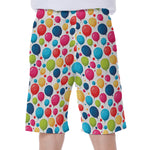 Cartoon Balloon Pattern Print Men's Beach Shorts