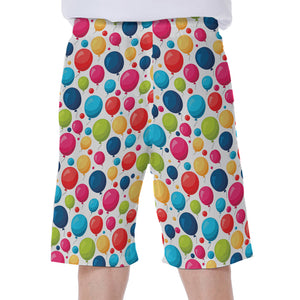 Cartoon Balloon Pattern Print Men's Beach Shorts