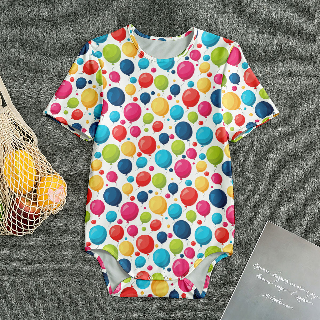 Cartoon Balloon Pattern Print Men's Bodysuit