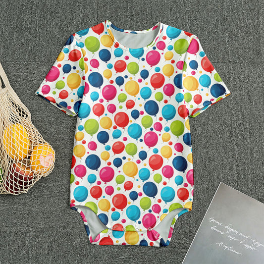 Cartoon Balloon Pattern Print Men's Bodysuit