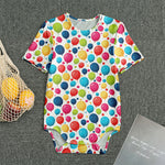 Cartoon Balloon Pattern Print Men's Bodysuit