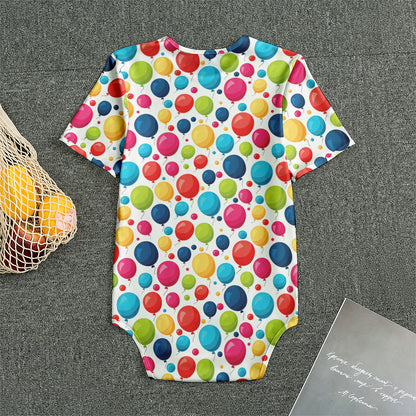 Cartoon Balloon Pattern Print Men's Bodysuit