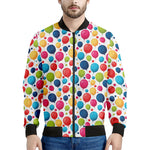 Cartoon Balloon Pattern Print Men's Bomber Jacket