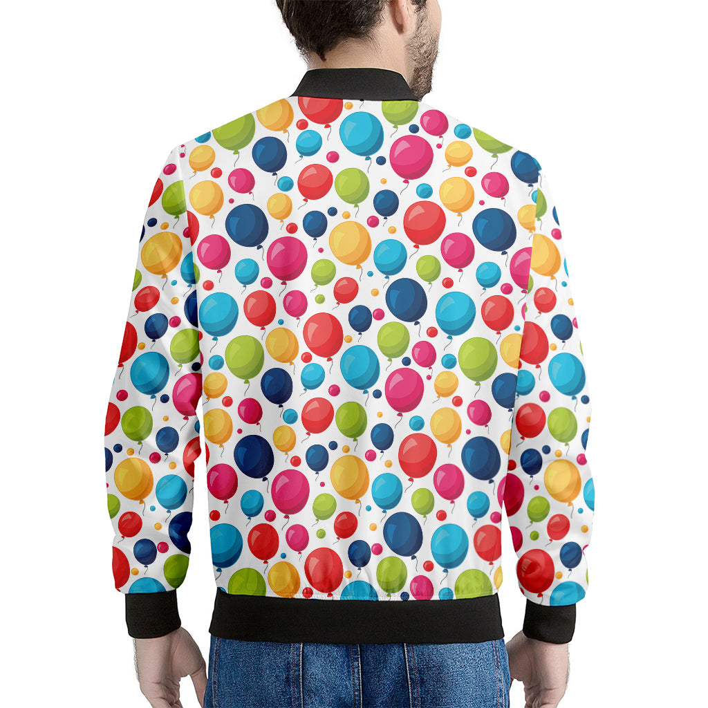 Cartoon Balloon Pattern Print Men's Bomber Jacket