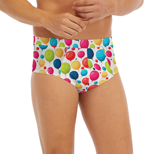 Cartoon Balloon Pattern Print Men's Briefs