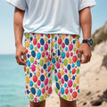 Cartoon Balloon Pattern Print Men's Cargo Shorts