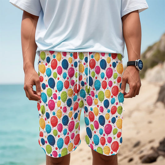 Cartoon Balloon Pattern Print Men's Cargo Shorts