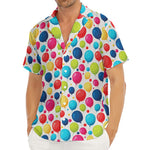 Cartoon Balloon Pattern Print Men's Deep V-Neck Shirt