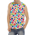 Cartoon Balloon Pattern Print Men's Fitness Tank Top