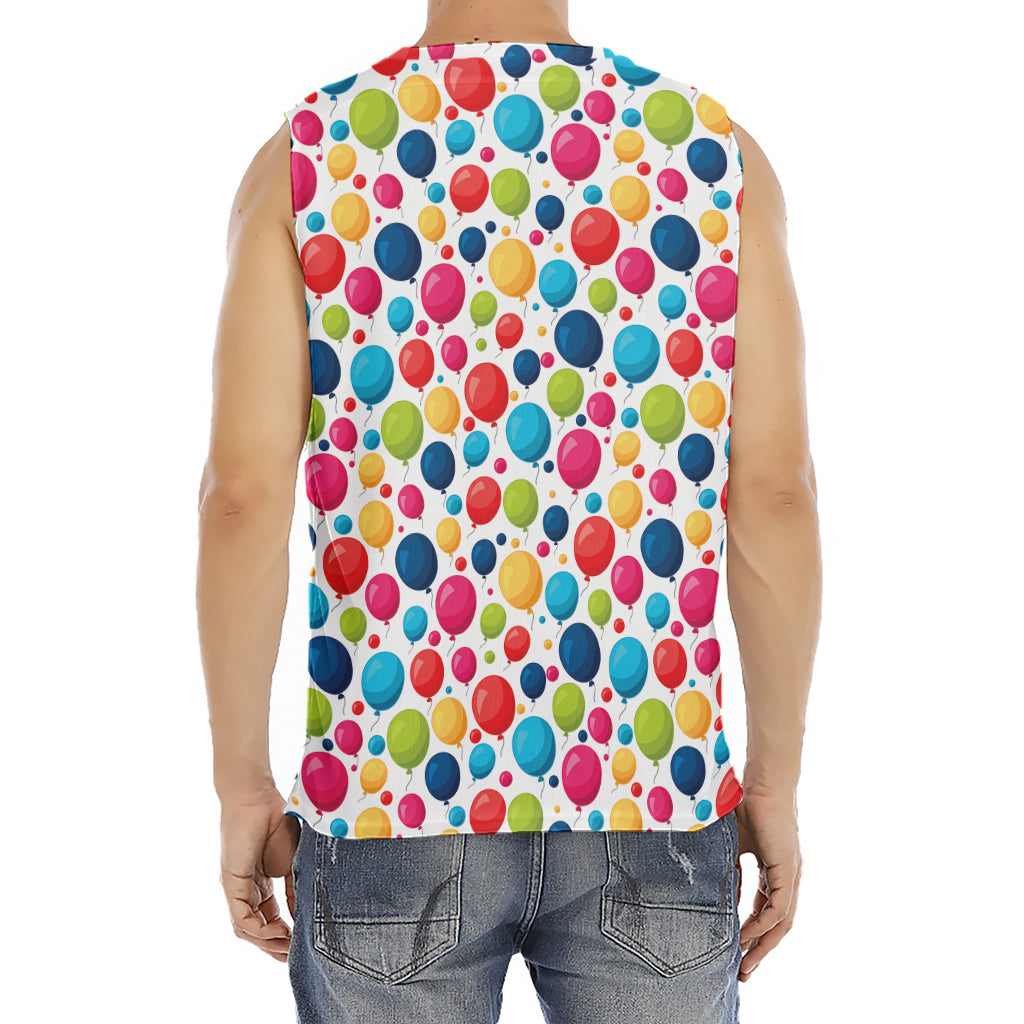Cartoon Balloon Pattern Print Men's Fitness Tank Top