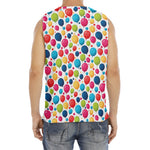 Cartoon Balloon Pattern Print Men's Fitness Tank Top