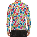 Cartoon Balloon Pattern Print Men's Long Sleeve Rash Guard