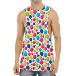 Cartoon Balloon Pattern Print Men's Muscle Tank Top