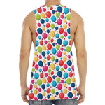 Cartoon Balloon Pattern Print Men's Muscle Tank Top