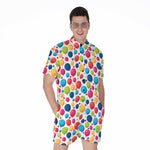 Cartoon Balloon Pattern Print Men's Rompers