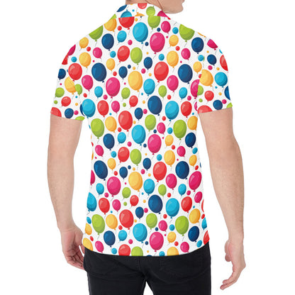 Cartoon Balloon Pattern Print Men's Shirt