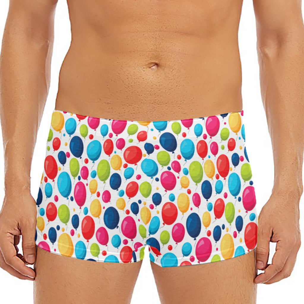 Cartoon Balloon Pattern Print Men's Short Boxer Briefs