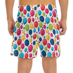 Cartoon Balloon Pattern Print Men's Split Running Shorts