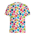 Cartoon Balloon Pattern Print Men's Athletic T-Shirt