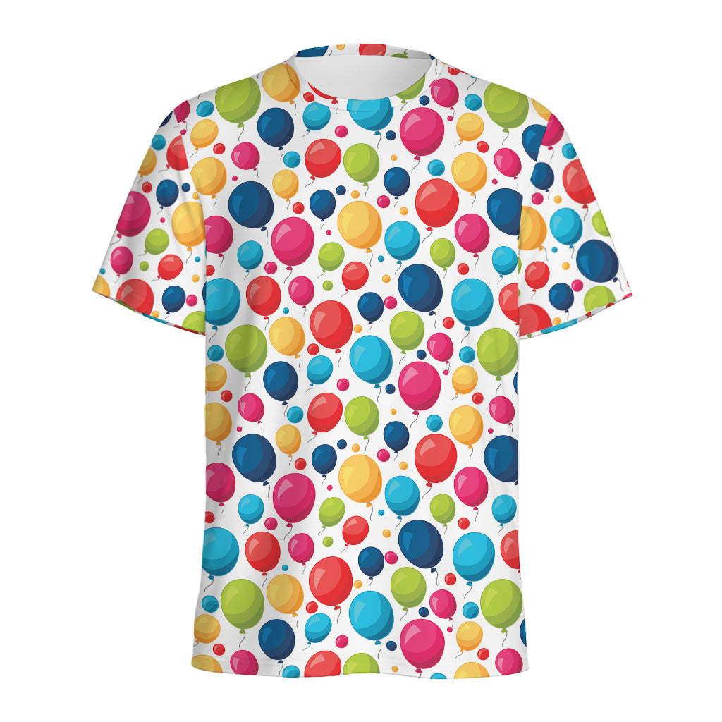 Cartoon Balloon Pattern Print Men's Sports T-Shirt