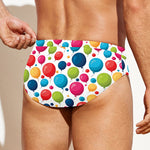 Cartoon Balloon Pattern Print Men's Swim Briefs