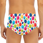Cartoon Balloon Pattern Print Men's Triangle Swim Briefs