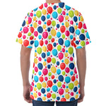 Cartoon Balloon Pattern Print Men's Velvet T-Shirt