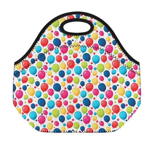 Cartoon Balloon Pattern Print Neoprene Lunch Bag