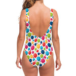 Cartoon Balloon Pattern Print One Piece Swimsuit