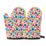 Cartoon Balloon Pattern Print Oven Mitts