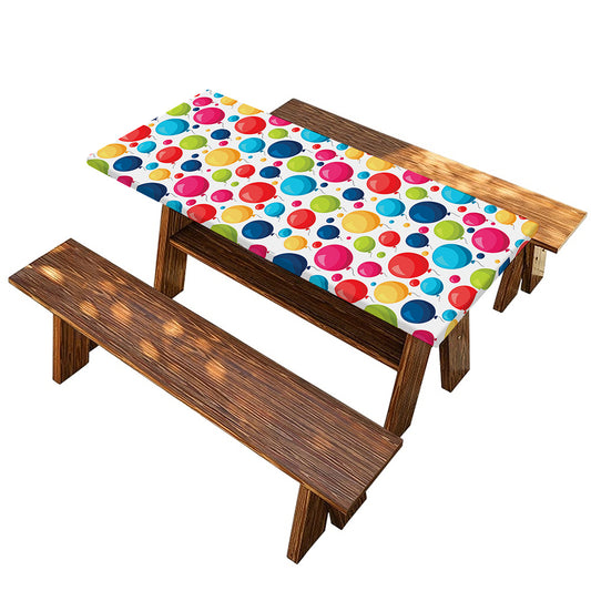 Cartoon Balloon Pattern Print Picnic Table Cover