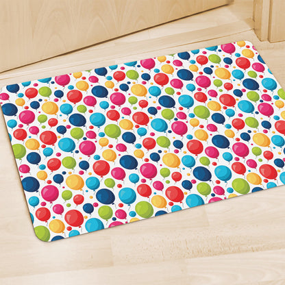 Cartoon Balloon Pattern Print Polyester Doormat