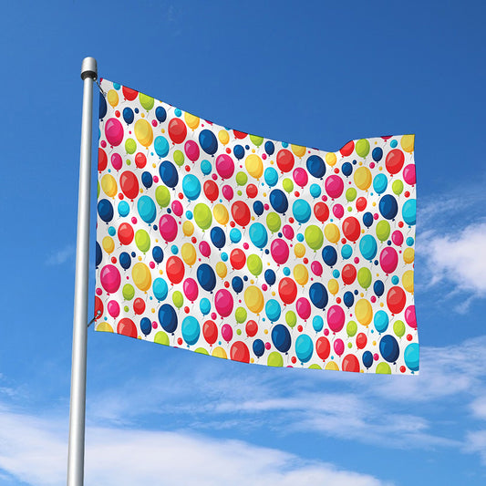 Cartoon Balloon Pattern Print Polyester Flag
