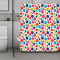 Cartoon Balloon Pattern Print Polyester Shower Curtain
