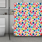 Cartoon Balloon Pattern Print Polyester Shower Curtain