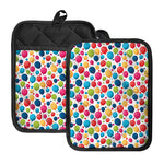 Cartoon Balloon Pattern Print Pot Holders With Pocket