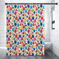 Cartoon Balloon Pattern Print Premium Shower Curtain