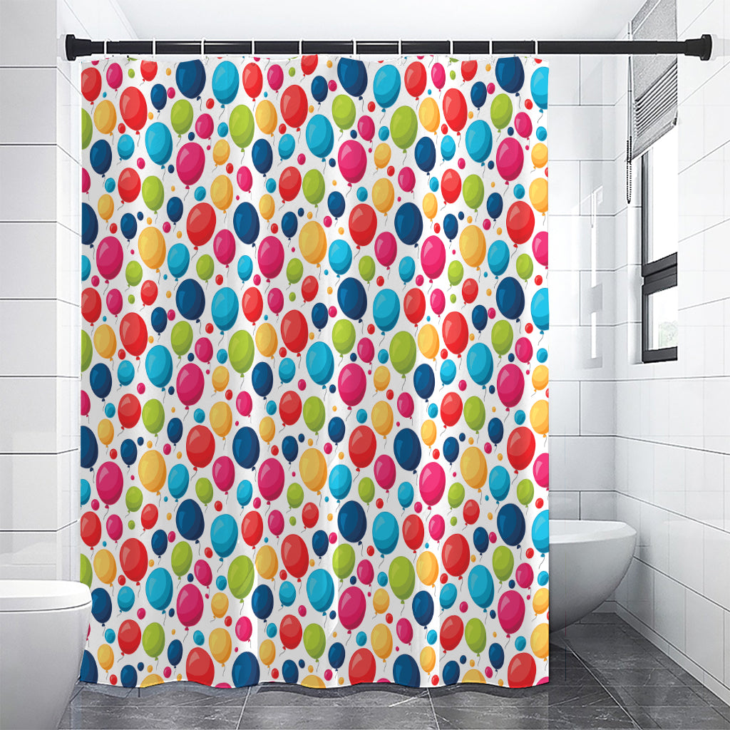 Cartoon Balloon Pattern Print Premium Shower Curtain