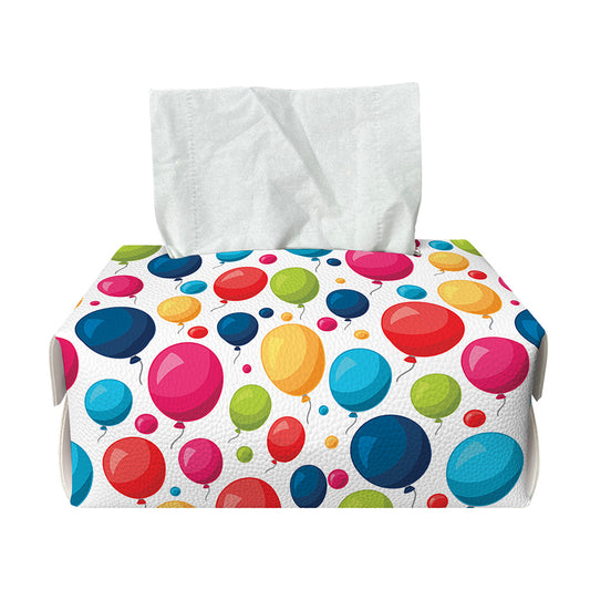 Cartoon Balloon Pattern Print Rectangle Tissue Box Cover