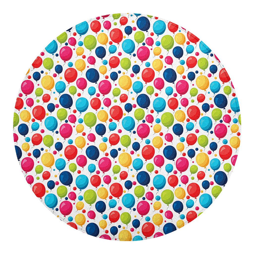 Cartoon Balloon Pattern Print Round Blanket