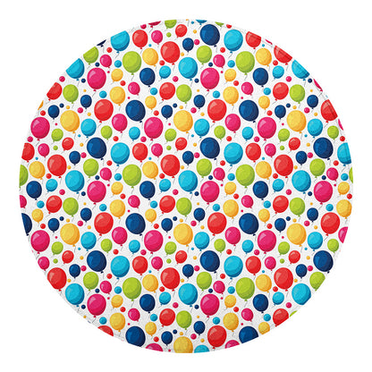 Cartoon Balloon Pattern Print Round Blanket