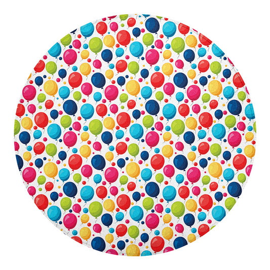 Cartoon Balloon Pattern Print Round Blanket