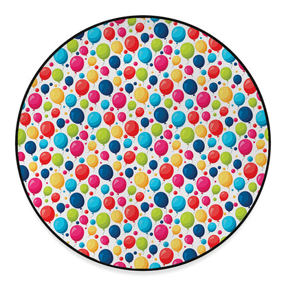 Cartoon Balloon Pattern Print Round Floor Mat