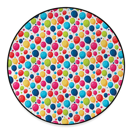 Cartoon Balloon Pattern Print Round Floor Mat